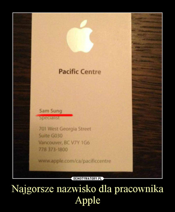 Najgorsze nazwisko dla pracownika Apple –  
