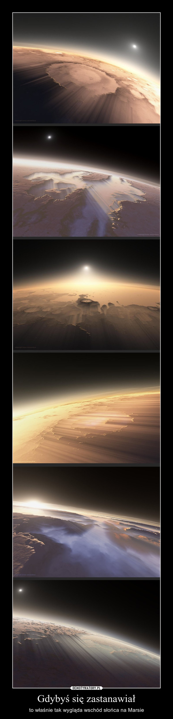 Gdybyś się zastanawiał – to właśnie tak wygląda wschód słońca na Marsie 