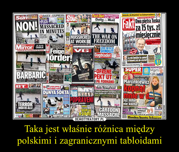 Taka jest właśnie różnica między polskimi i zagranicznymi tabloidami