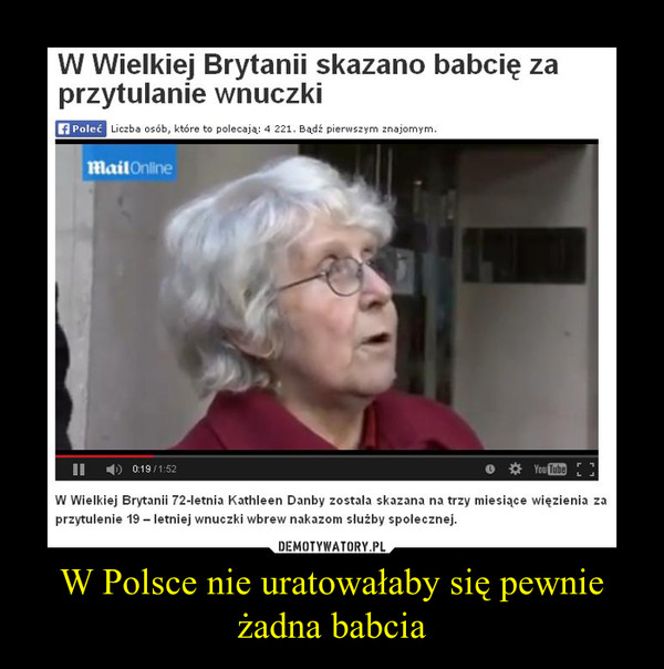 W Polsce nie uratowałaby się pewnie żadna babcia –  