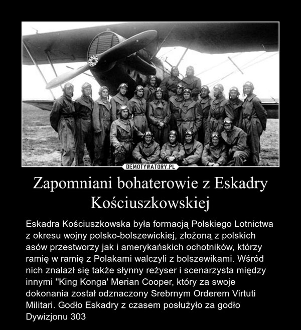 Zapomniani bohaterowie z Eskadry Kościuszkowskiej