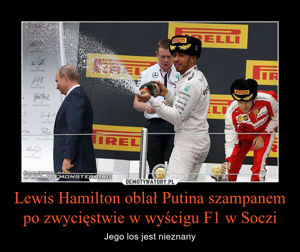 Lewis Hamilton oblał Putina szampanem po zwycięstwie w wyścigu F1 w Soczi