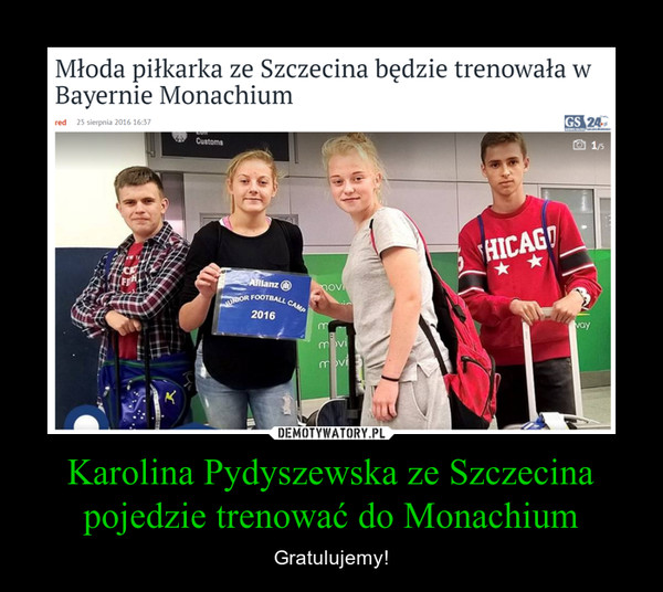 Karolina Pydyszewska ze Szczecina pojedzie trenować do Monachium – Gratulujemy! 