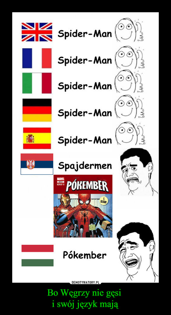 Bo Węgrzy nie gęsi i swój język mają –  Spider-ManSpider-ManSpider-ManSpider-ManSpider-ManSpajdermenPokember
