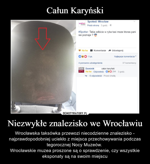 Całun Karyński Niezwykłe znalezisko we Wrocławiu