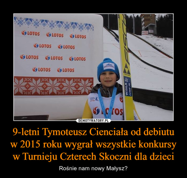 9-letni Tymoteusz Cienciała od debiutu w 2015 roku wygrał wszystkie konkursy w Turnieju Czterech Skoczni dla dzieci