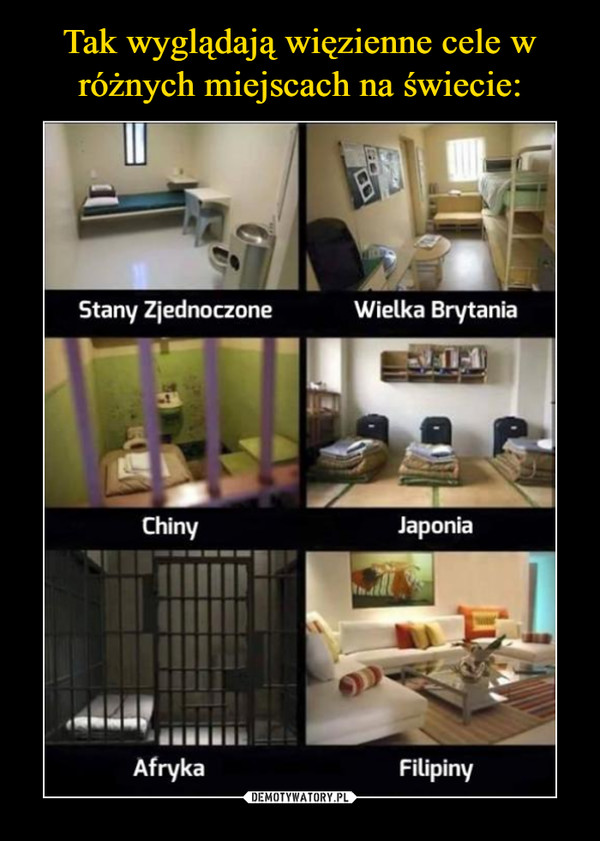 Tak wyglądają więzienne cele w różnych miejscach na świecie:
