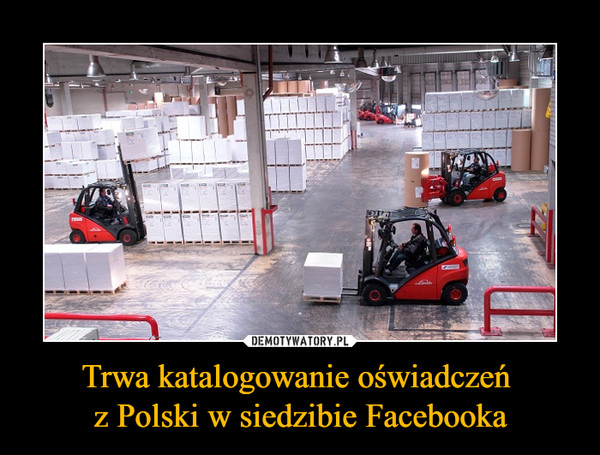 Trwa katalogowanie oświadczeń z Polski w siedzibie Facebooka –  