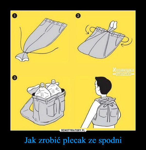 Jak zrobić plecak ze spodni –  
