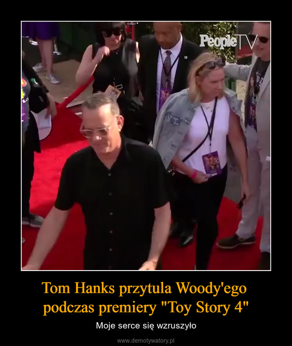 Tom Hanks przytula Woody'ego podczas premiery "Toy Story 4" – Moje serce się wzruszyło 