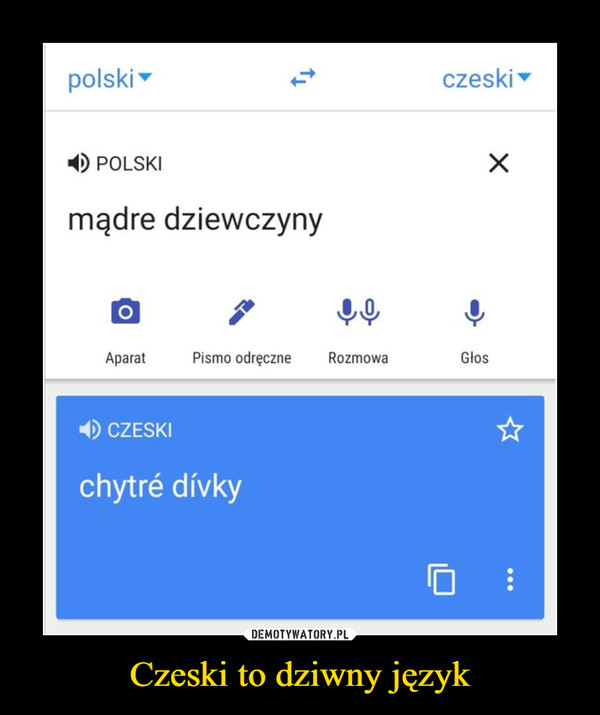 Czeski to dziwny język