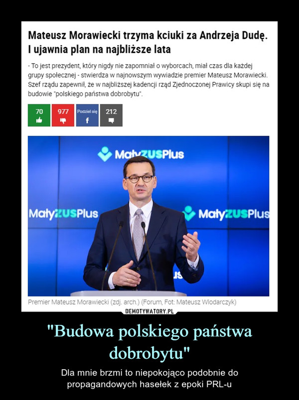 "Budowa polskiego państwa dobrobytu"