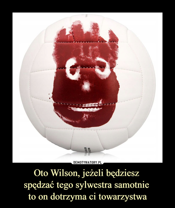 Oto Wilson, jeżeli będziesz spędzać tego sylwestra samotnie to on dotrzyma ci towarzystwa –  