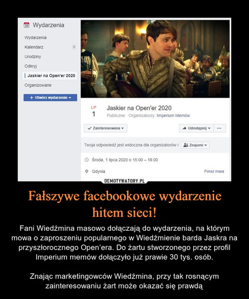 Fałszywe facebookowe wydarzenie hitem sieci!