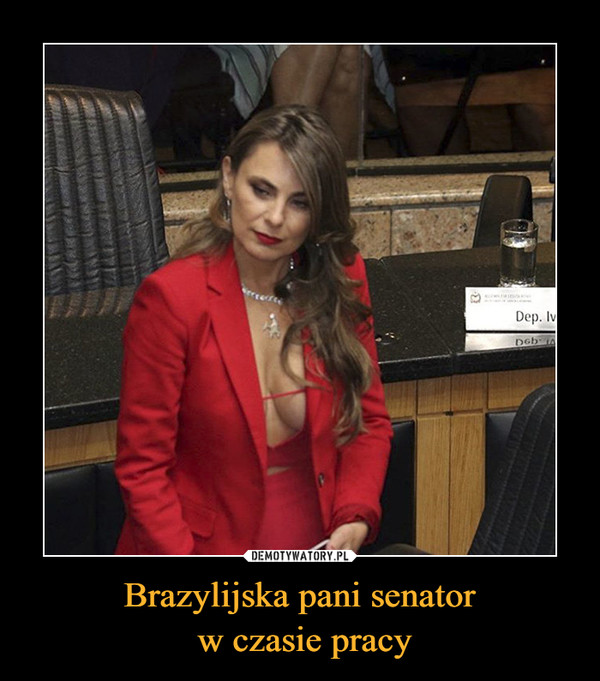 Brazylijska pani senator w czasie pracy –  