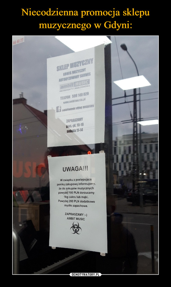 Niecodzienna promocja sklepu muzycznego w Gdyni: