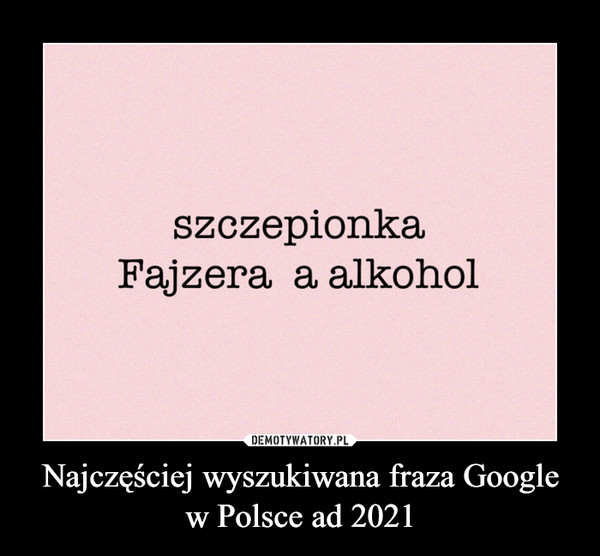 Najczęściej wyszukiwana fraza Google w Polsce ad 2021 –  