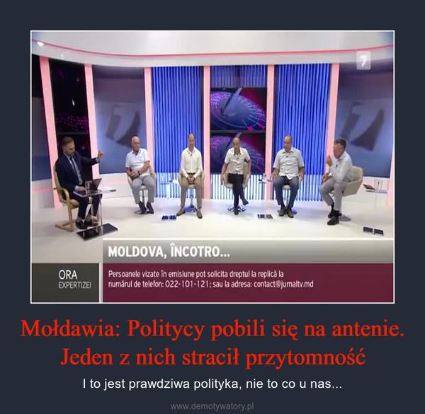 Mołdawia: Politycy pobili się na antenie. Jeden z nich stracił przytomność – I to jest prawdziwa polityka, nie to co u nas... 
