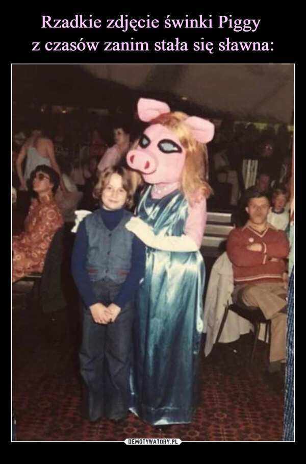 Rzadkie zdjęcie świnki Piggy 
z czasów zanim stała się sławna: