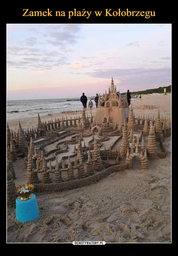 Zamek na plaży w Kołobrzegu